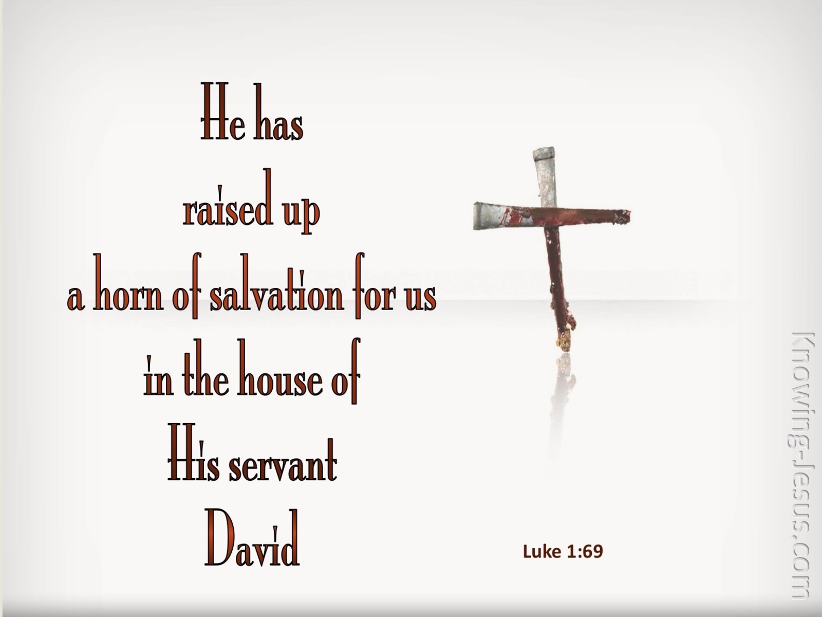Luke 1:69 He Raised Up A Horn of Salvation (white)